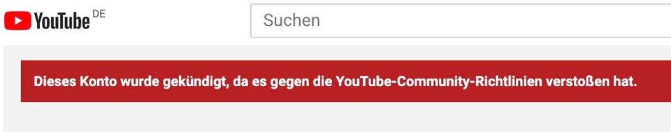 Crazy Domme Youtube gesperrt